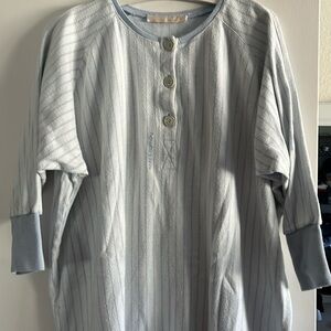 Pajama gown fleecy with 3/4 sleeves